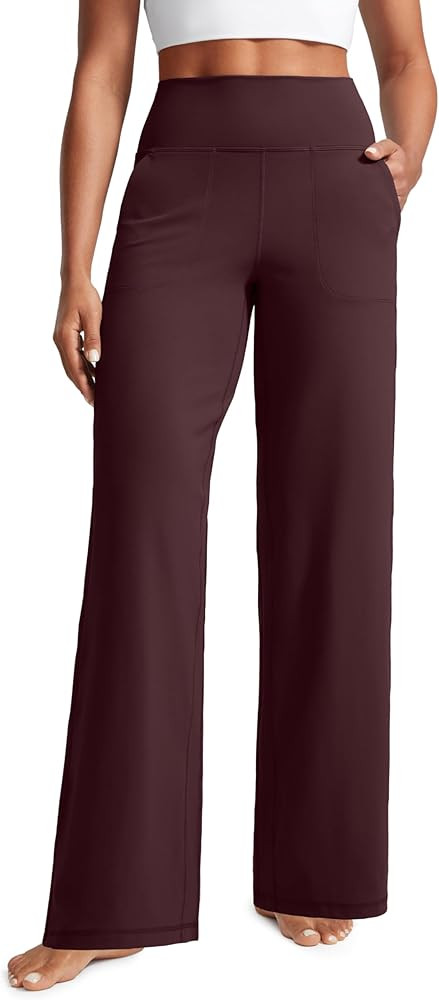 CRZ YOGA Butterlift Wide Leg Pants Pockets 29"/31"/33" - High Waisted Yoga Lounge Buttery Soft Co... | Amazon (US)