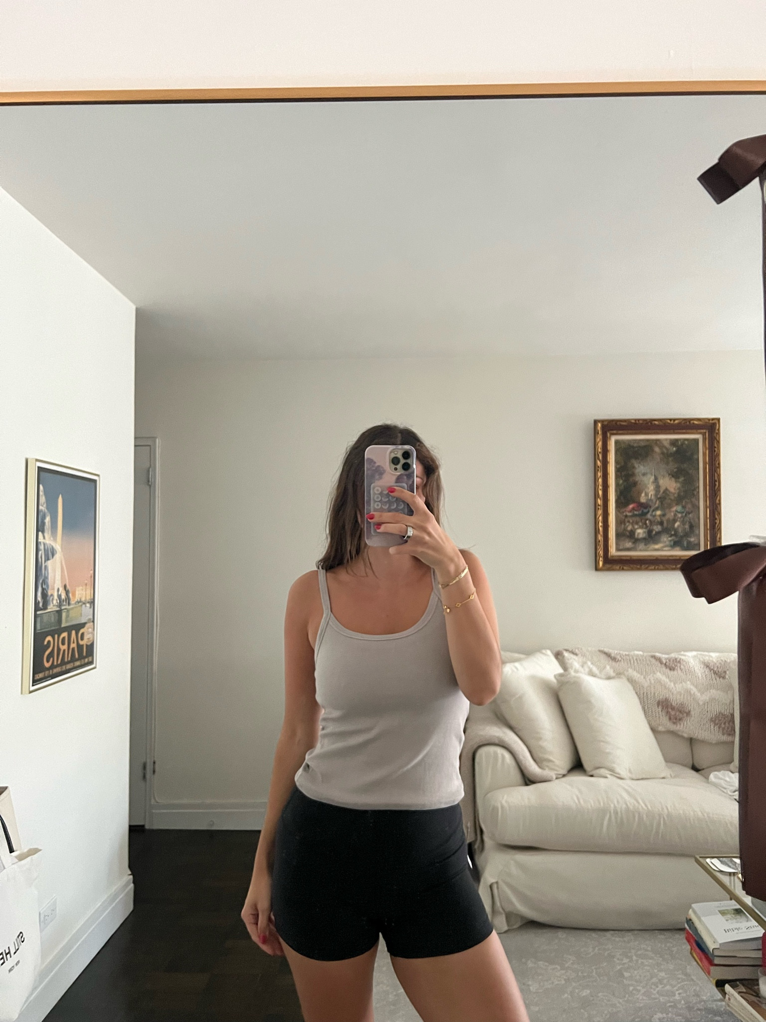 basic tank comes in a ton of colors 
black biker shorts 

#LTKFindsUnder100 #LTKFitness #LTKStyleTip