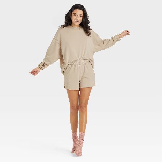 Women's French Terry Lounge Shorts - Colsie™ | Target