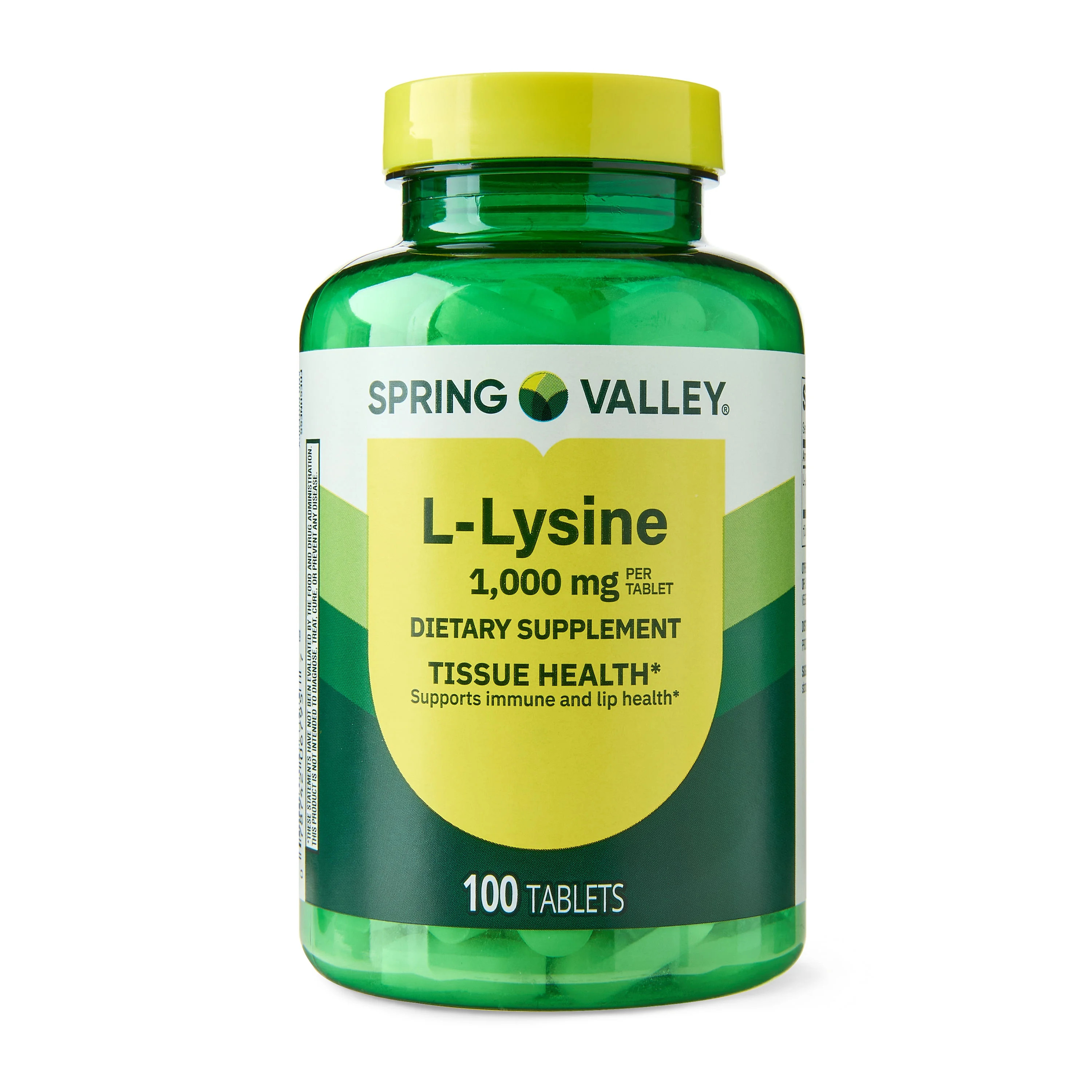 Spring Valley L-Lysine Amino Acid Supplements, 1000 mg, 100 Count | Walmart (US)