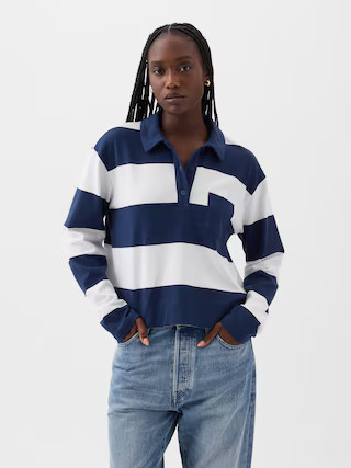 Cropped Rugby Polo Shirt | Gap (US)