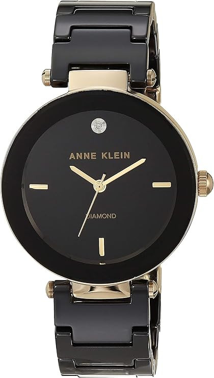 Anne Klein Women's Genuine Diamond Dial Ceramic Bracelet Watch | Amazon (US)