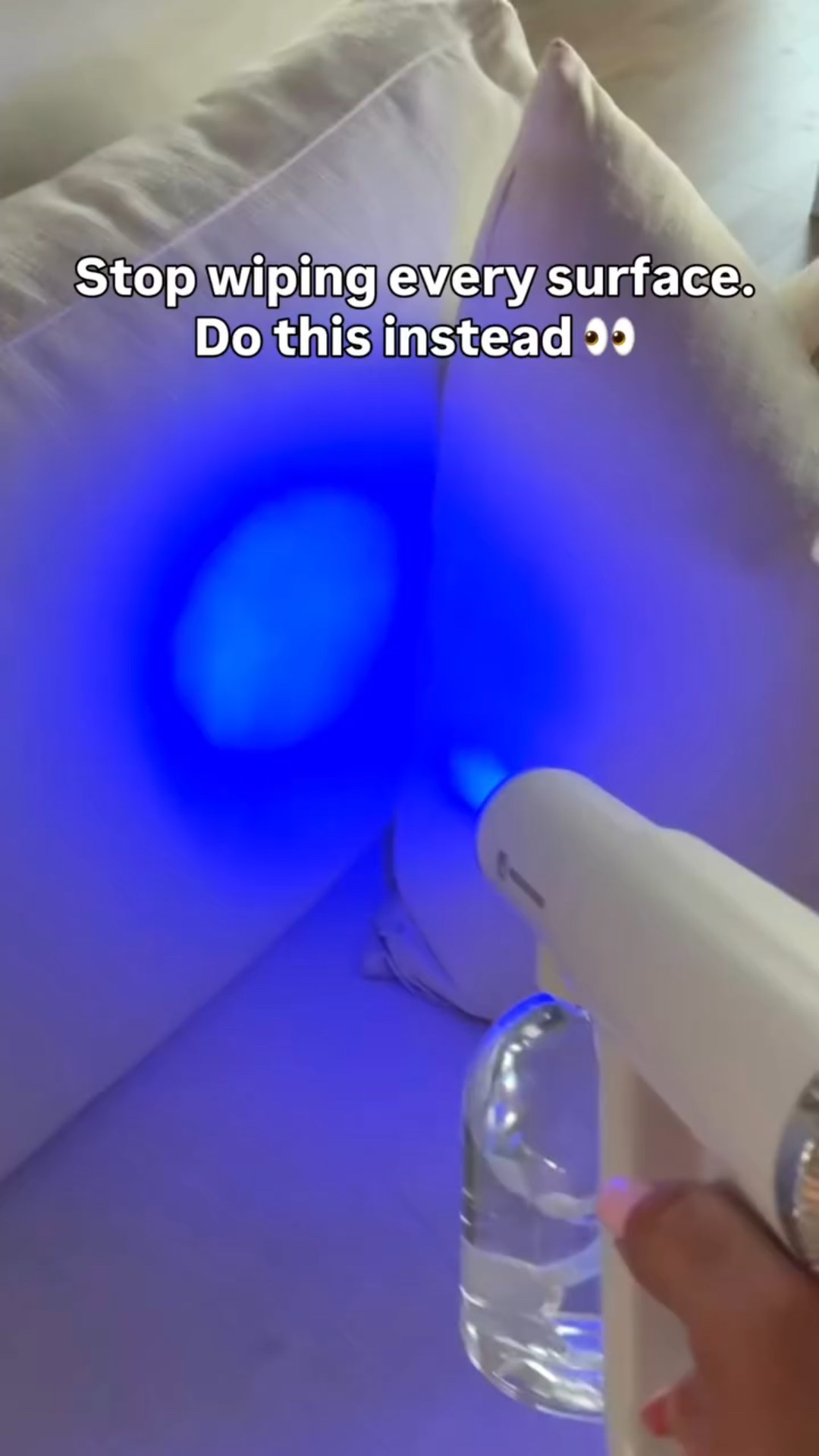 ✨ You do NOT need to wipe every surface to sanitize your house. 🧽

As a busy mom, I simply don’t have time for that. This disinfectant fogger sanitizes a room in under 5 minutes and has been such a game changer for me.

It sprays the finest mist so it reaches light switches, door handles, bathrooms, the car, post sickness messes, and especially toys. All the tiny cracks and high touch spots you normally miss.

I pair it with my favorite disinfectant + deodorizer (the one I’m always talking about that works without harsh chemicals) and it makes everything feel truly sanitized without scrubbing forever.

This saves me SO much time and is hands down the easiest way to sanitize every surface.

Comment “CLEAN” and I’ll send you the exact fogger machine + disinfectant solution I use 🤍✨

#cleaninghacks #disinfecting #sanitizing #cleanhome #busymomlife momhacks homecleaning cleaningtips cleantok postillnesscleanup germfree professionalcleaning householdtips momlife cleanlikeapro