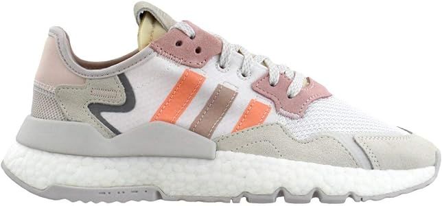 adidas Womens Nite Jogger Lace Up Sneakers Shoes Casual - White | Amazon (US)