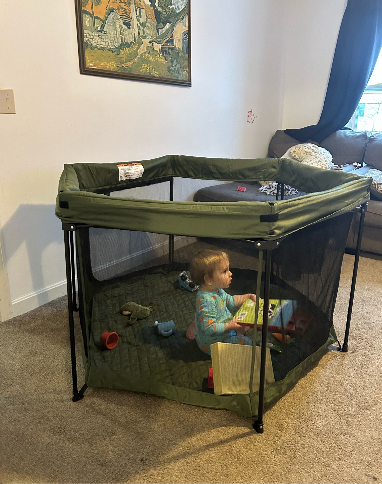 This play pen is the best! It’s great for indoor and outdoor containment while being compact yet roomy enough to move around and play. I was able to shower with peace of mind. 

#LTKFindsUnder100 #LTKBaby #LTKHome