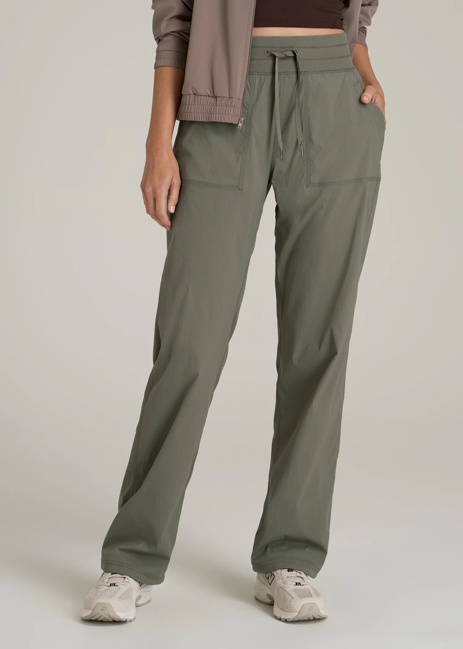 High-Rise After Practice Pant for Tall Women in Camper Green | American Tall