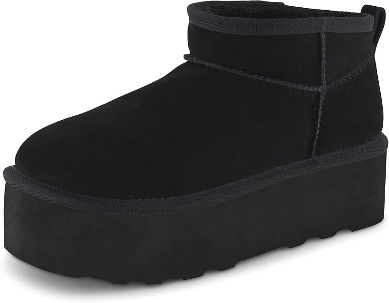 CUSHIONAIRE Women's Hippy Genuine Suede pull on platform boot +Memory Foam | Amazon (US)