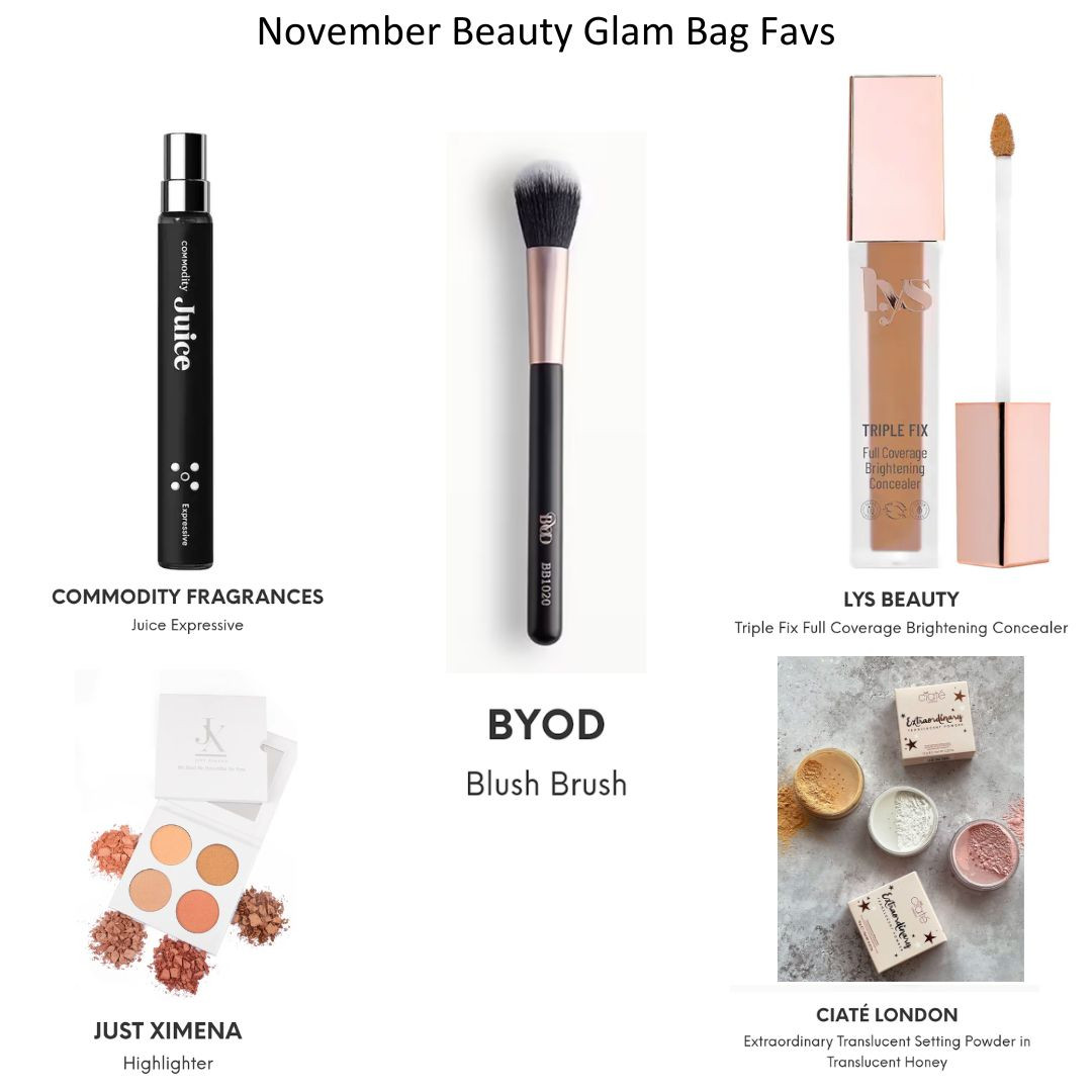 November Glam Bag Favs 

 

#LTKFindsUnder50 #LTKStyleTip #LTKBeauty
