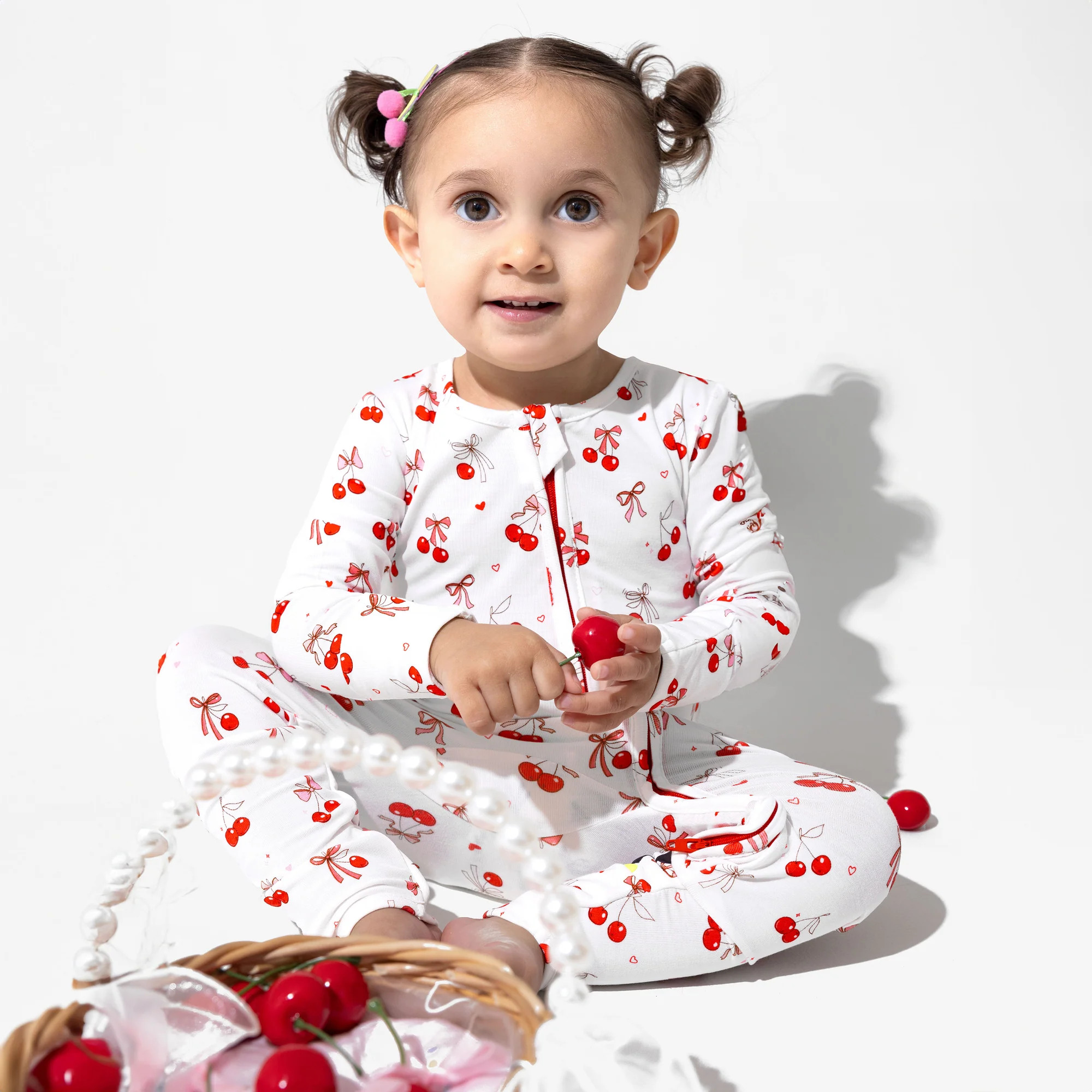 Cherry On Top Bamboo Convertible Footie | Bellabu Bear