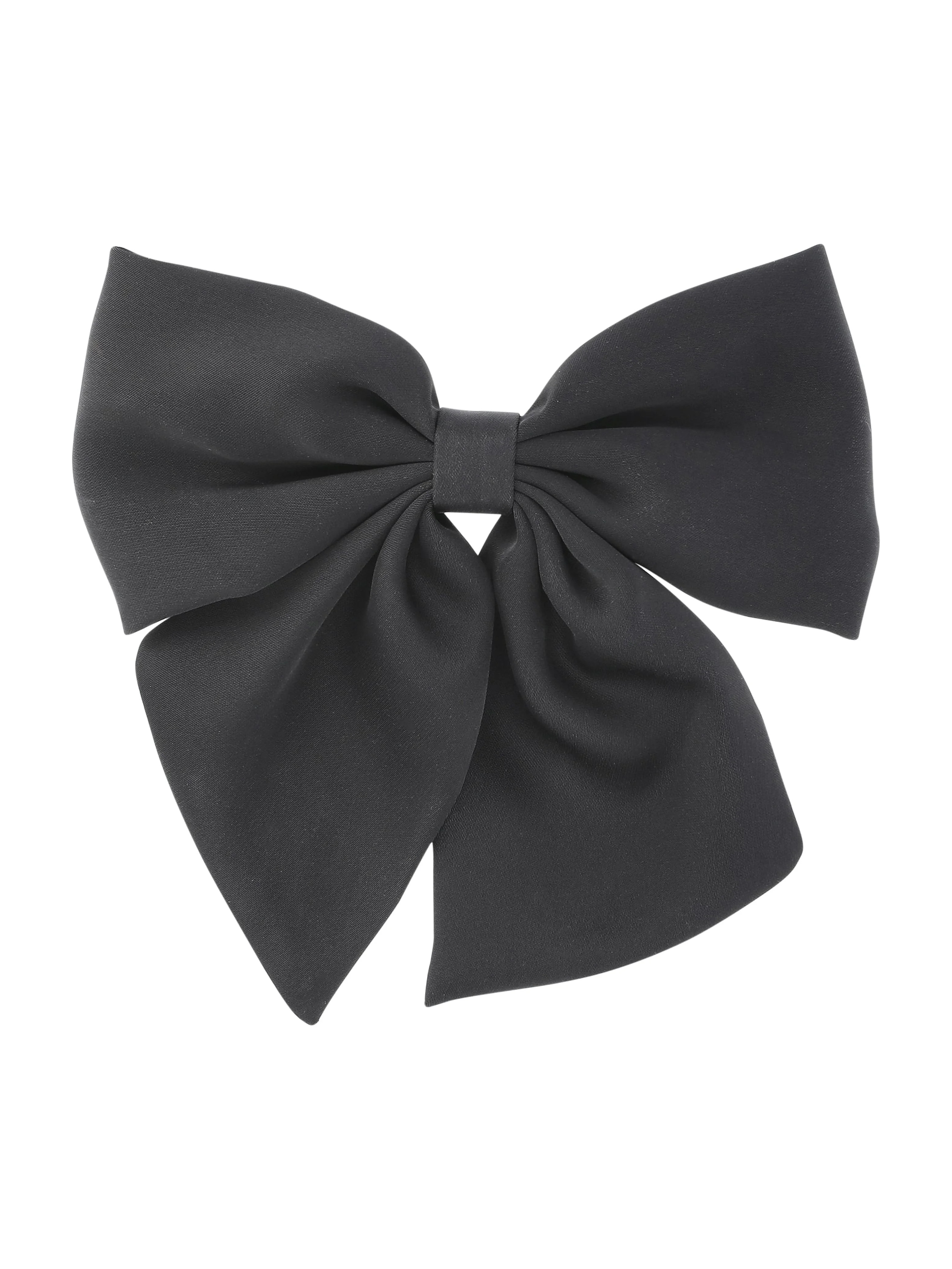 Time and Tru Women's Fabric Bow Hair Barrette, Black | Walmart (US)