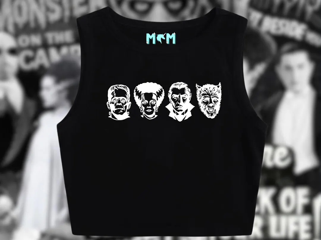 Monster’s Crop Tank | Monster’s T-shirt | Dark Universe Monsters - Etsy | Etsy (US)