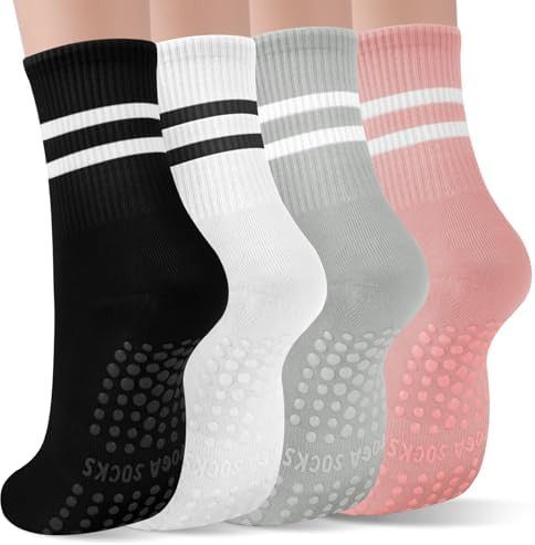 YSense Pilates Grip Socks for Women Non Slip, Yoga Barre Grippy Socks for Pilates, Dance, Ballet,... | Amazon (US)