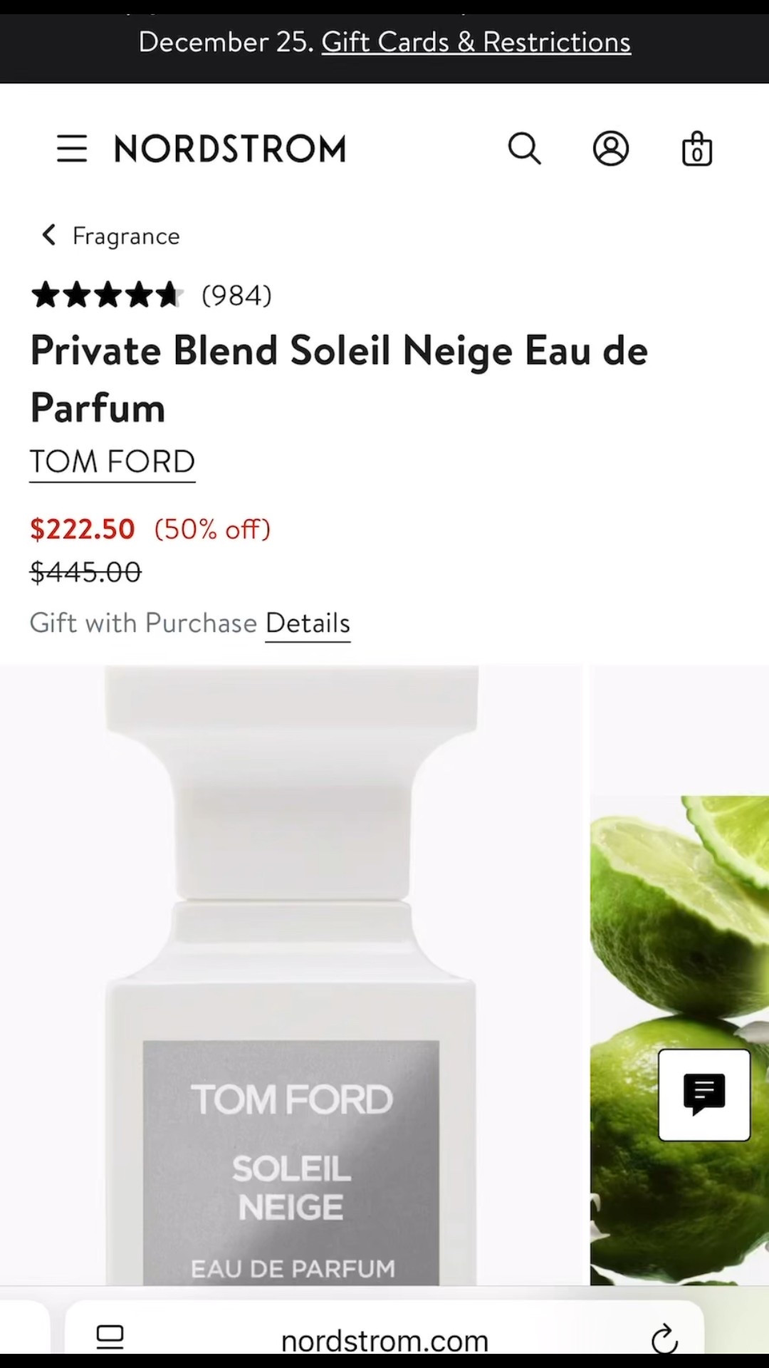 Private Blend Soleil Neige Eau de Parfum
TOM FORD
Current Price $222.50
(50% off)

#LTKHoliday #LTKSaleAlert #LTKGiftGuide