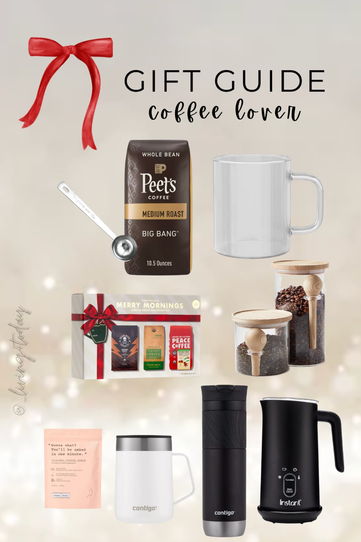 Gift guide for the coffee lover in your life ☕️ coffee containers, coffee cups, thermos, coffee body scrub, milk frother, coffee beans 

#LTKGiftGuide #LTKFindsUnder100 #LTKHome