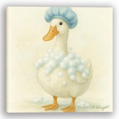 “Spa Day Duck” – Playful Bathroom Canvas Wall Art | Wayfair North America