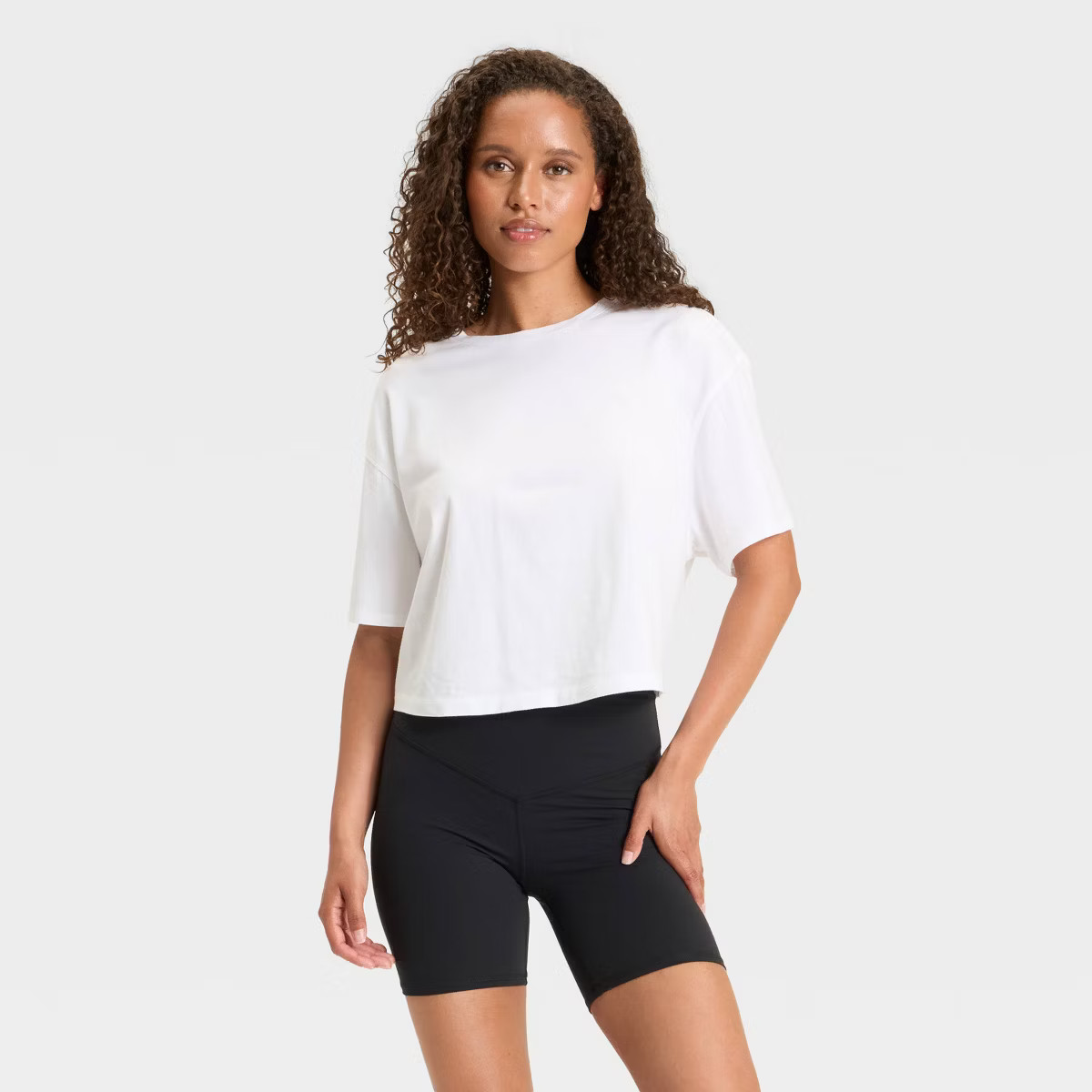Women's Boxy Cropped Short Sleeve Top - JoyLab™ | Target