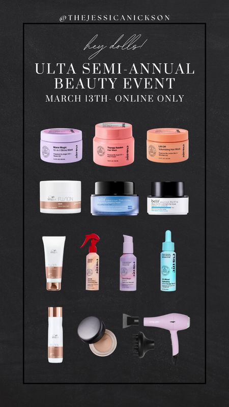 March 13th Online only Ulta semi annual beauty sale picks!🩷🩷
I love my hair care products and the eva nyc hair mask is one I need to try!! 🤩 The 10-in-1 Split end Mendler is one i’m also adding to my cart 🛒 🫶🏼

#LTKbeauty #LTKsalealert #LTKSpringSale