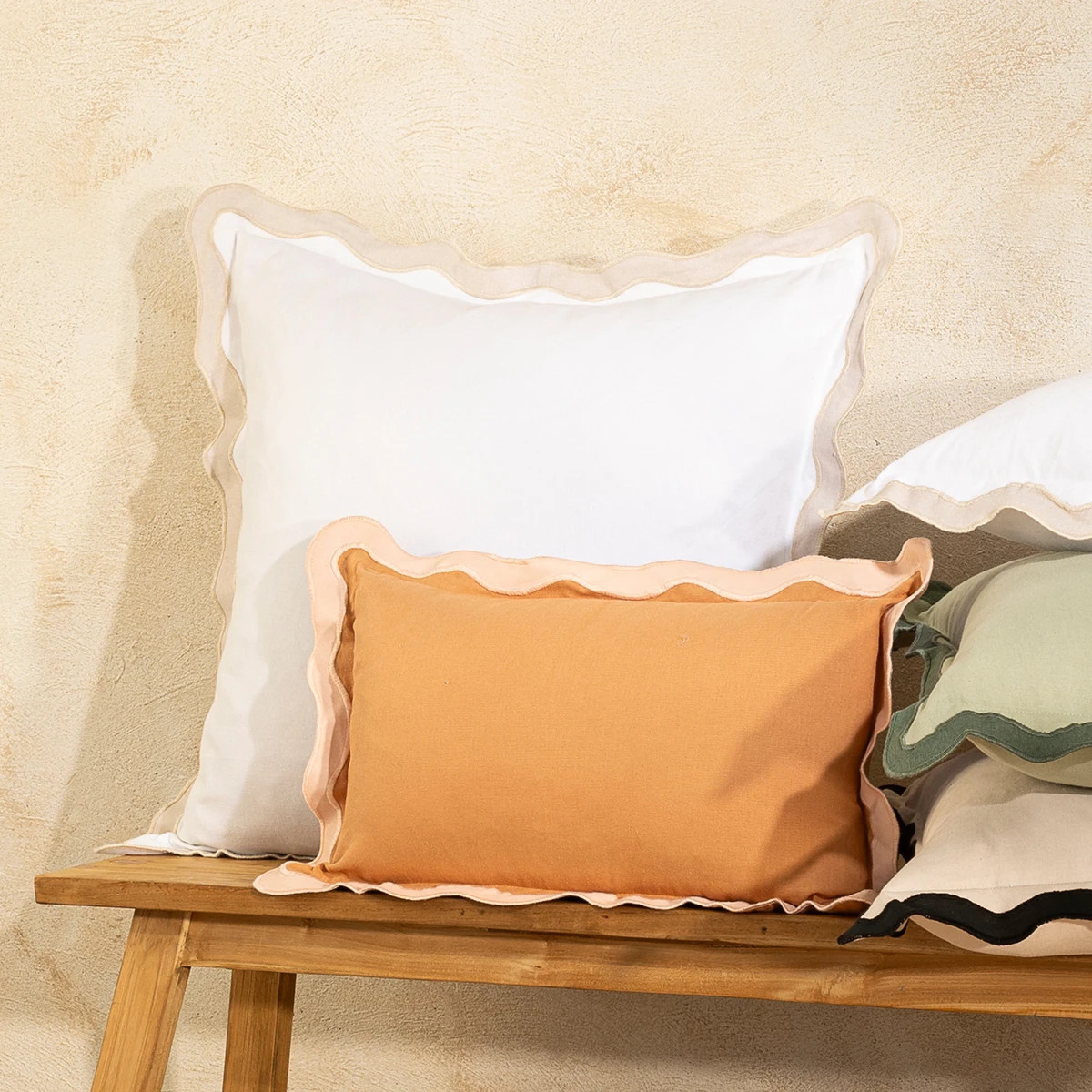 Maya Scalloped Large Square Cushion | Pillow Talk AU