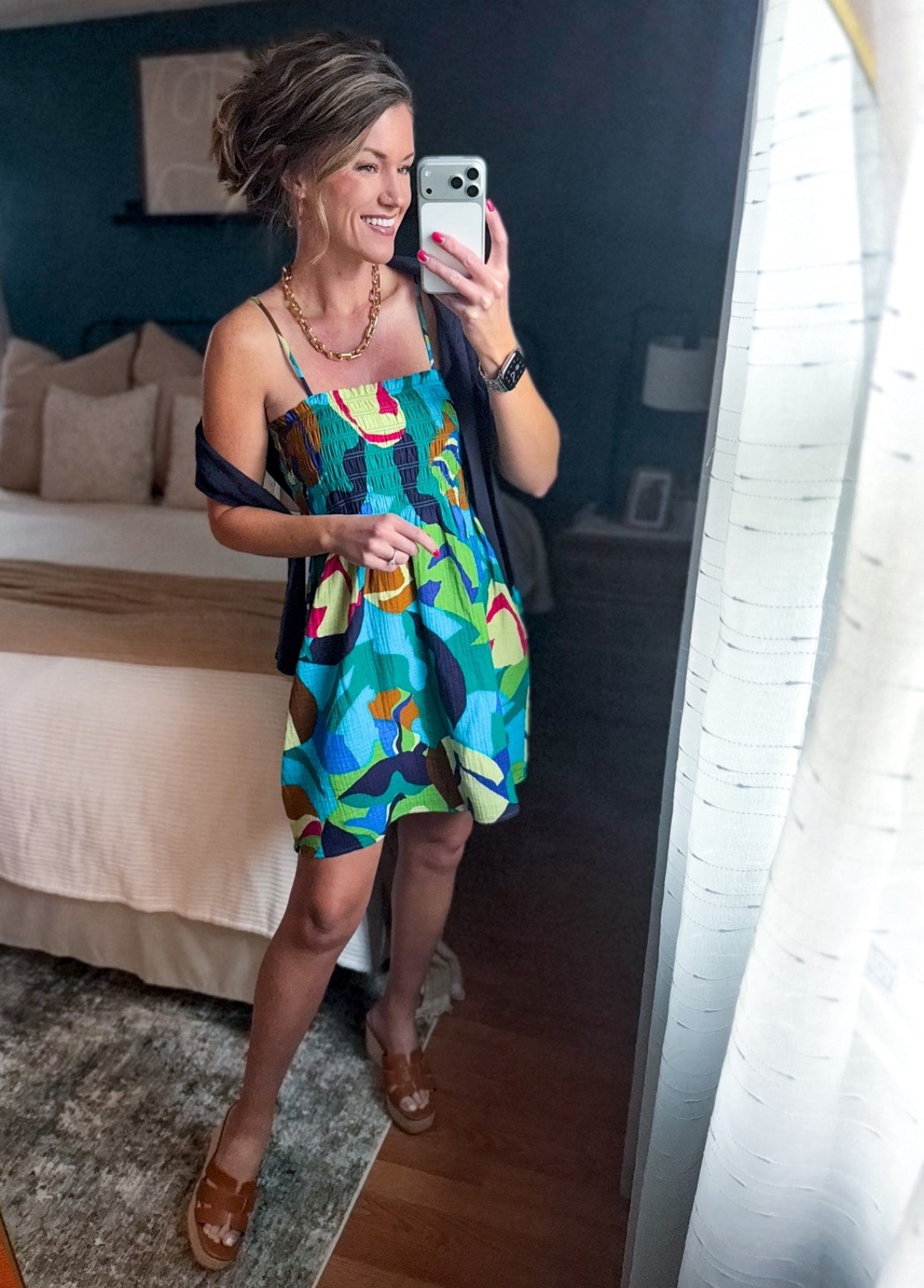 How fun is the print of this new Walmart dress. 
Wearing small 

#LTKSeasonal #LTKmomlife
