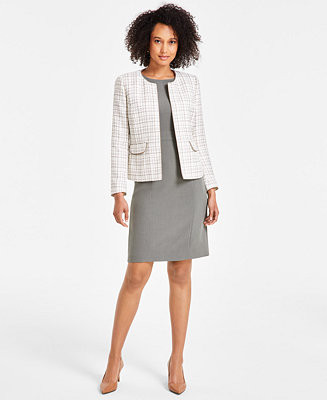 Kasper Women's Tweed Open-Front Blazer & Sheath Dress - Macy's | Macy's