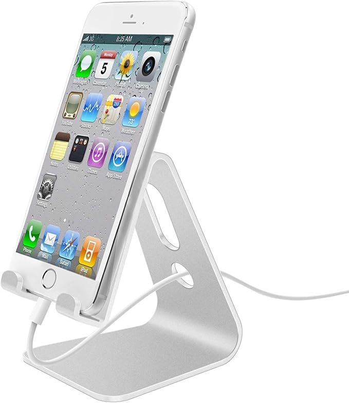LLSME Cell Phone Stand, Aluminum Desktop Phone Holder, Cradle, Dock, Compatible with iPhone and A... | Amazon (US)