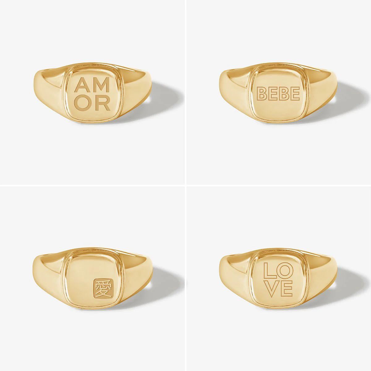 Tanner love signet ring | Adornmonde