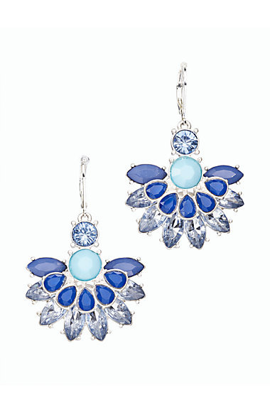 Faceted Fanned Gem Earrings | Talbots