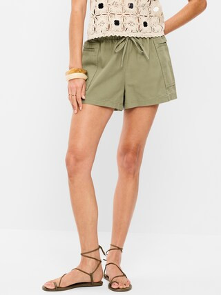 High-Waisted Pull-On Utility Shorts | Old Navy (US)