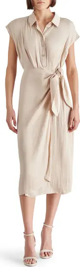 Steve Madden Desiree Faux Wrap Midi Dress | Nordstrom | Nordstrom
