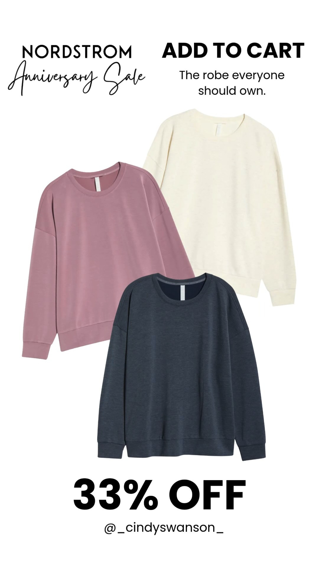These buttery-soft sweatshirts are the kind you'll live in all season long! 

Cozy enough for lounging, polished enough to wear with jeans or leggings, and now 33% off during the Nordstrom Anniversary Sale. 

Grab a few colors before they're gone!

💡 LTK MADE EASY
❤️ Heart = Support my posts!
🔖 Save = Get sale & restock alerts
📋 Lists = Keep favorites organized
📲 Share = Send lists and products to a friend. Hello, Christmas List!
💬 Comment = Ask me anything about these finds. :-) 

 #LTKootd #LTKOver40 #LTKSaleAlert