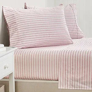 Great Bay Home 4-Piece Striped Lightweight Microfiber King Sheet Set. Wrinkle Free, Comfortable, ... | Amazon (US)