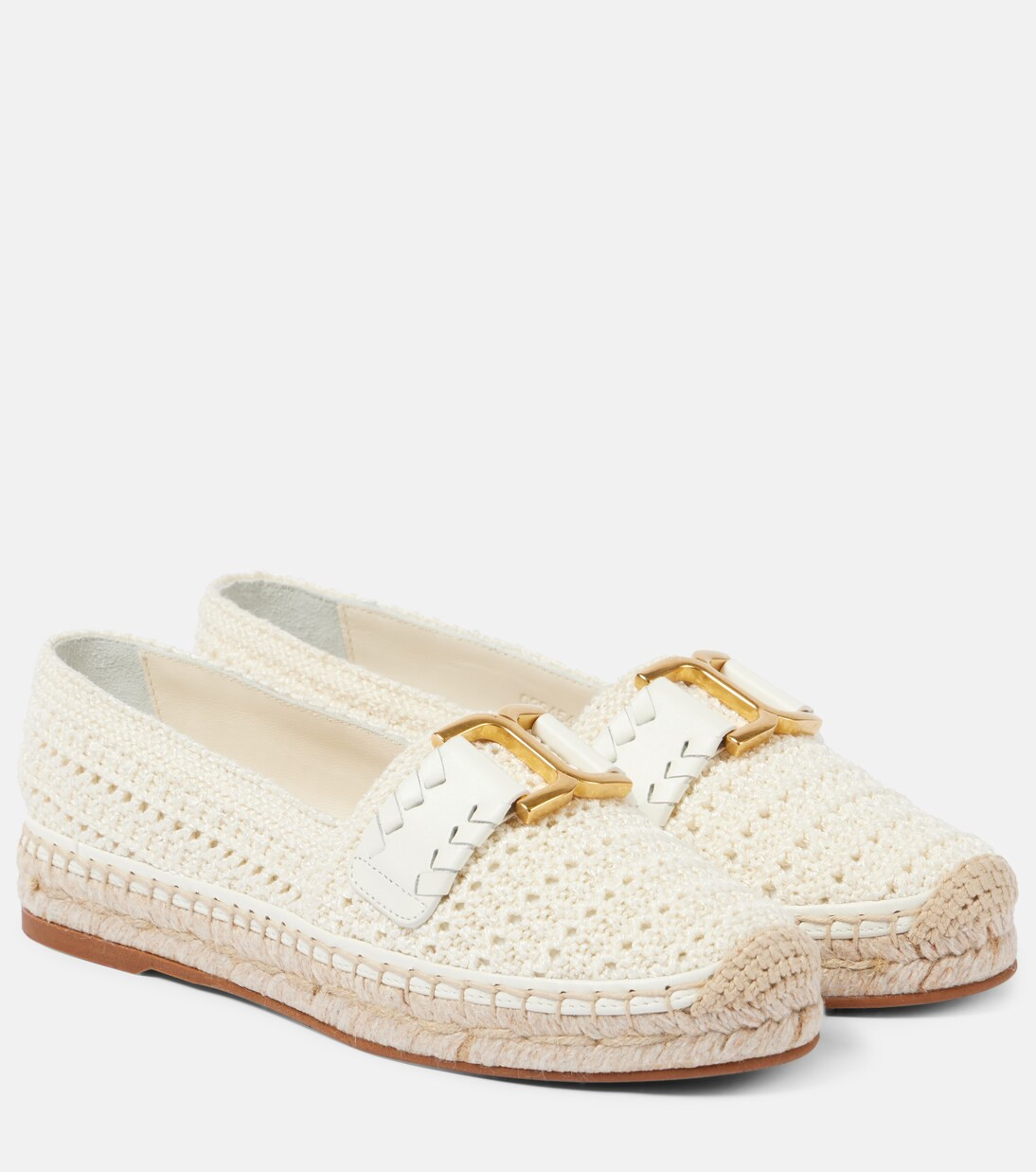Marcie leather-trimmed crochet espadrilles | Mytheresa (US/CA)
