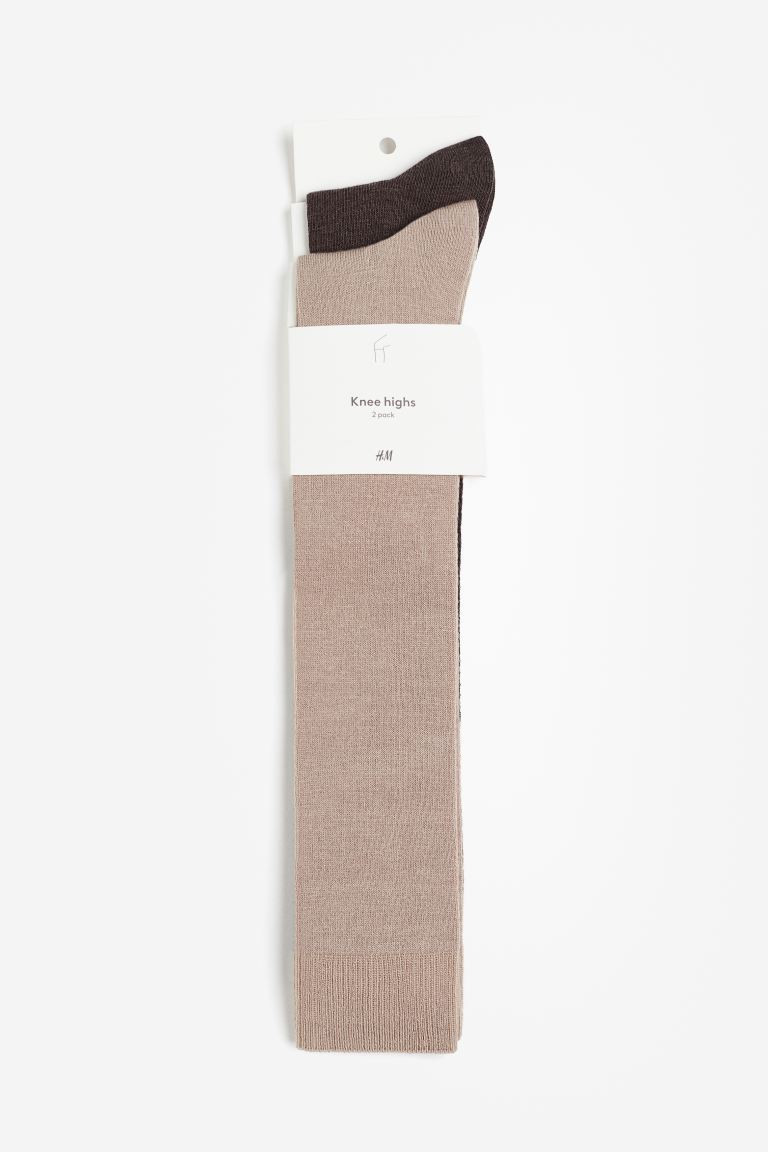 2-pack knee socks | H&M (UK, MY, IN, SG, PH, TW, HK)