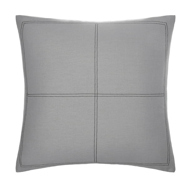 Gap Home Contrast Stitch Decorative Square Throw Pillow Grey 20" x 20" | Walmart (US)