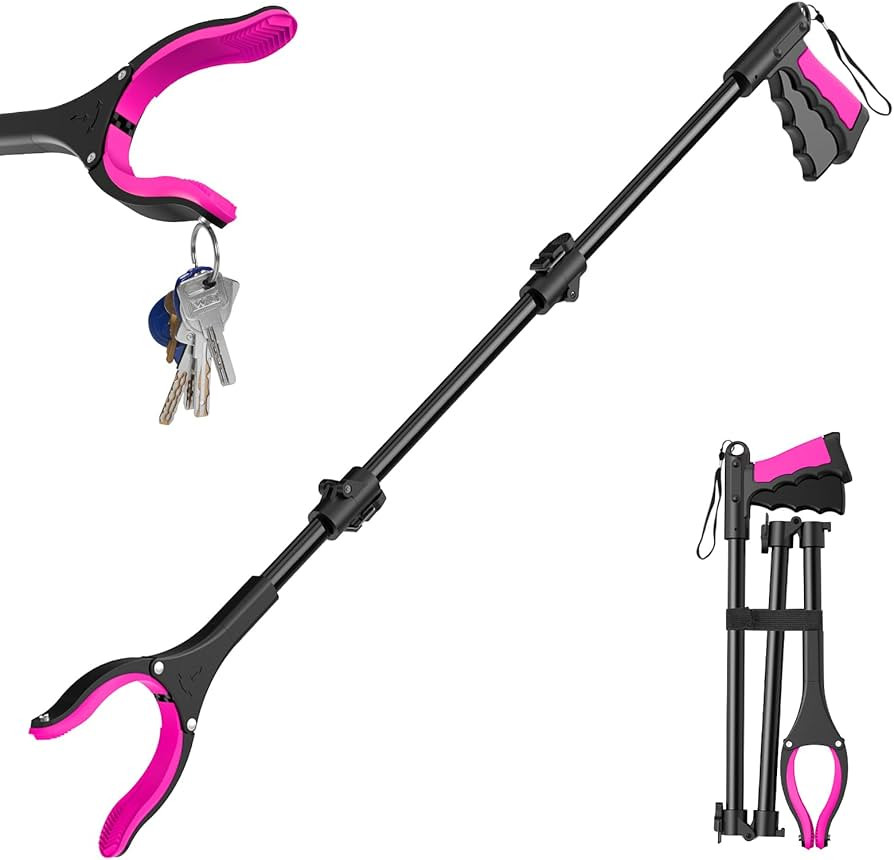 36" Grabber Reacher Tool, Foldable Reacher Grabber Pickup Tool with 360° Rotating Jaw & Two Magn... | Amazon (US)