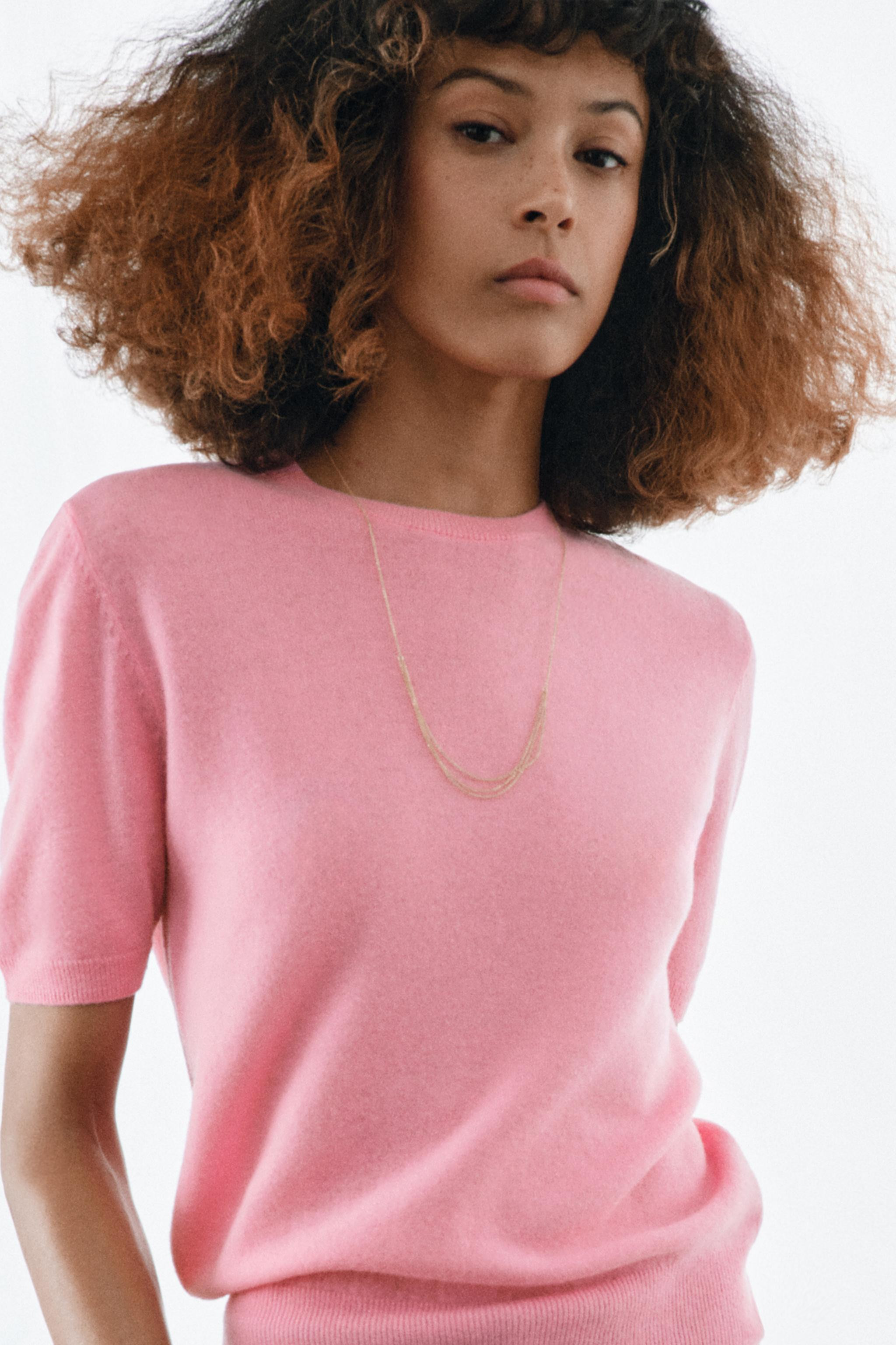 100% WOOL SHORT SLEEVE JUMPER | Zara US