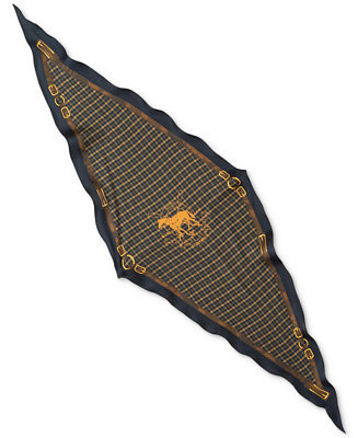 Belting & Plaid Diamond Silk Scarf | Macy's