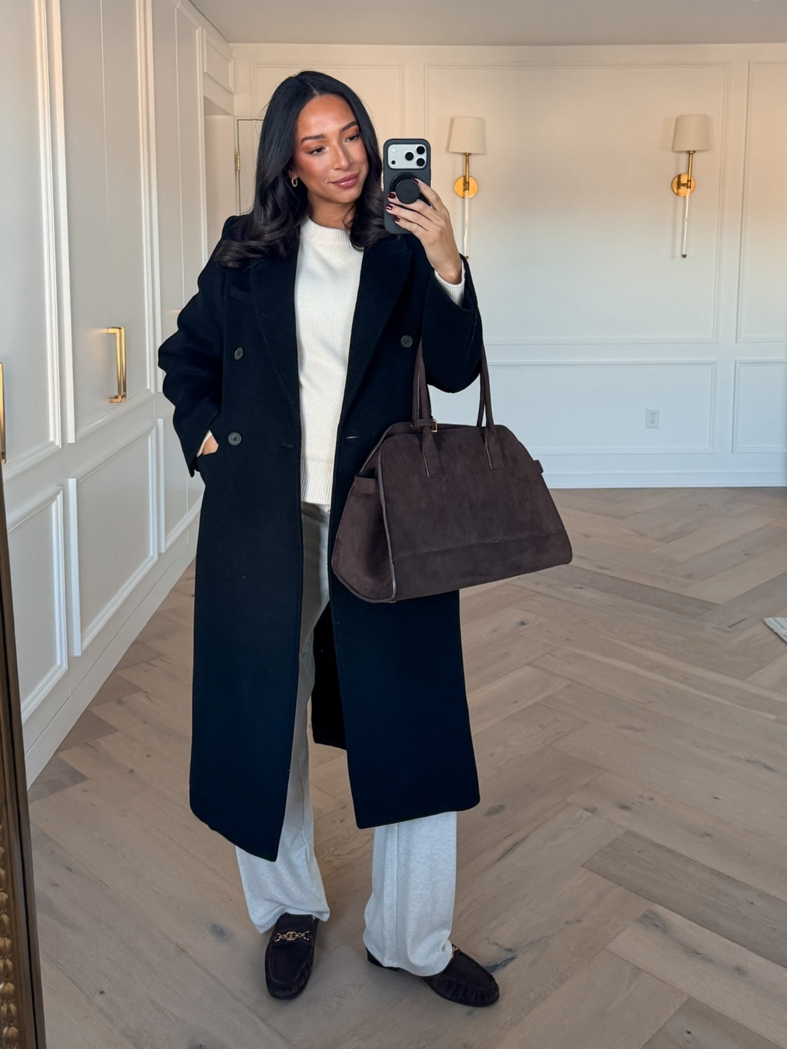 Winter outfit 🤍 Wearing size M grey lounge pants, M cream sweater and size M wool cashmere coat @aritzia #aritziapartner

Winter outfit
Winter fashion
Loungewear
Comfy outfit 
Casual outfit 

#LTKSeasonal #LTKBump #LTKFindsUnder100