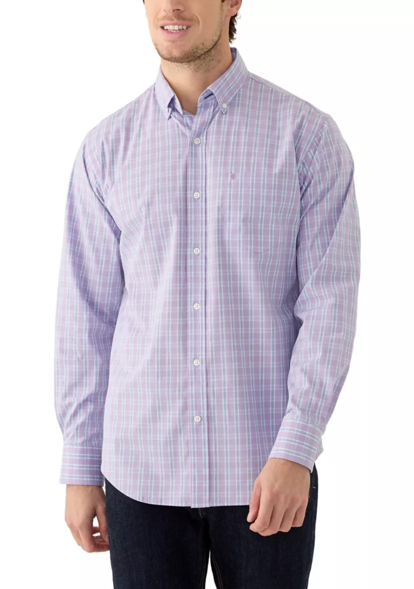 Long Sleeve Performance Plaid Shirt | Belk