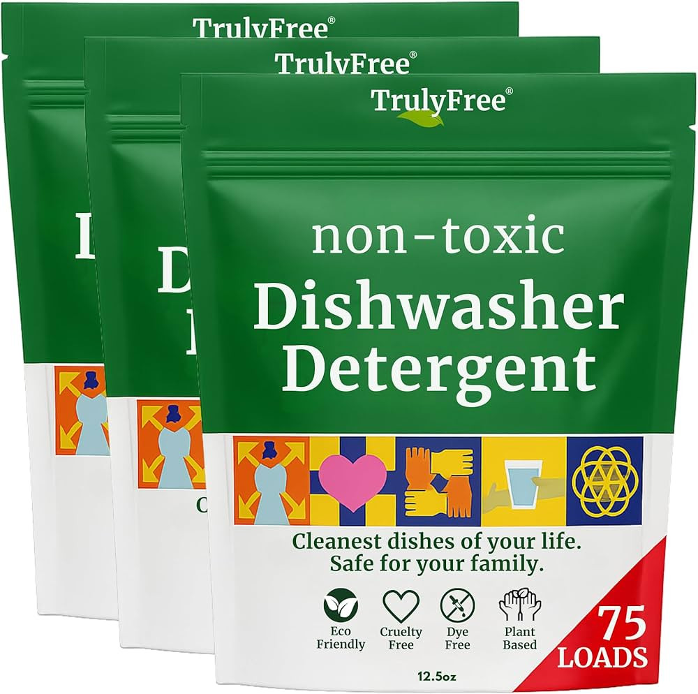 Truly Free Dishwasher Detergent Powder | Natural Dish Detergent, Dishwasher Soap | Plastic Free, ... | Amazon (US)
