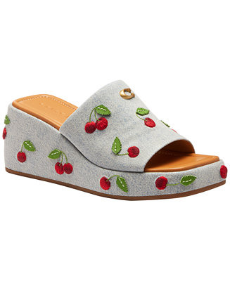 COACH Women's Marie Cherries Slip-On Sandals - Macy's | Macy's