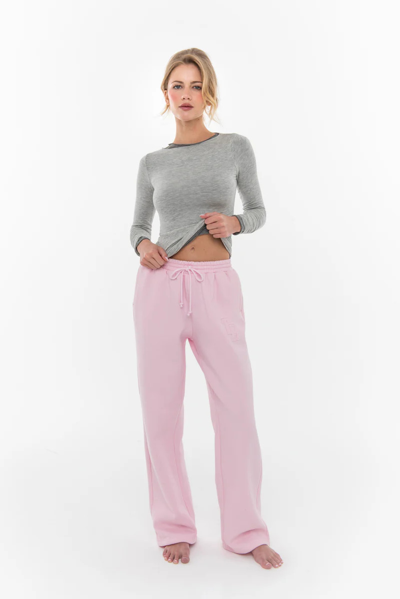 HERITAGE WIDE LEG SWEATPANTS BLUSH | The Bar