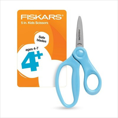 Fiskars 5" Pointed Tip Scissors - Turquoise: Kid-Friendly, 5 Inch, Lifetime Warranty, Metal & Plastic, Non-Powered Desk Tool | Target