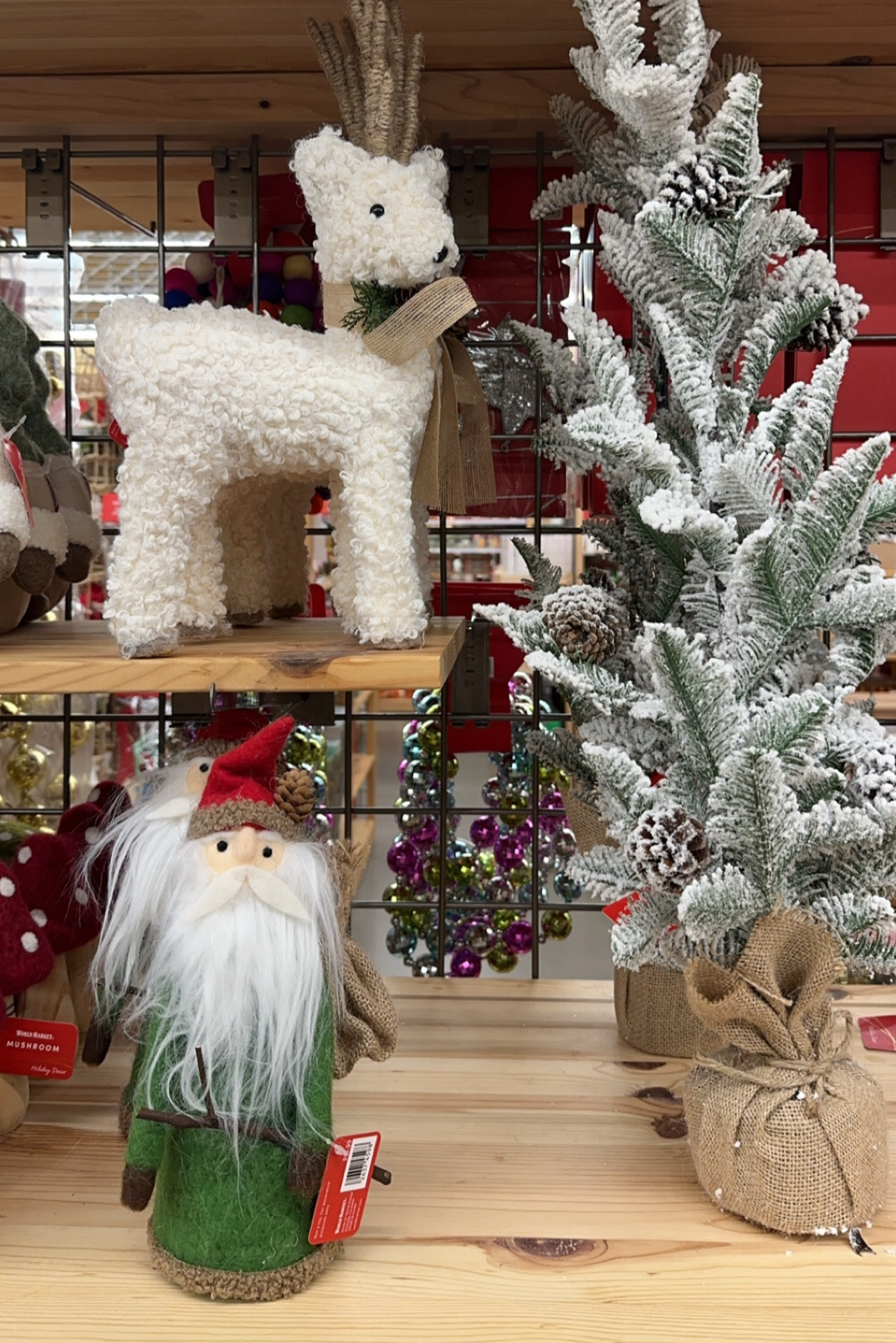 White Curly Fabric and Jute Deer Decor. Flocked tabletop Christmas tree with pinecones decor. 

#LTKHome #LTKHoliday #LTKSeasonal