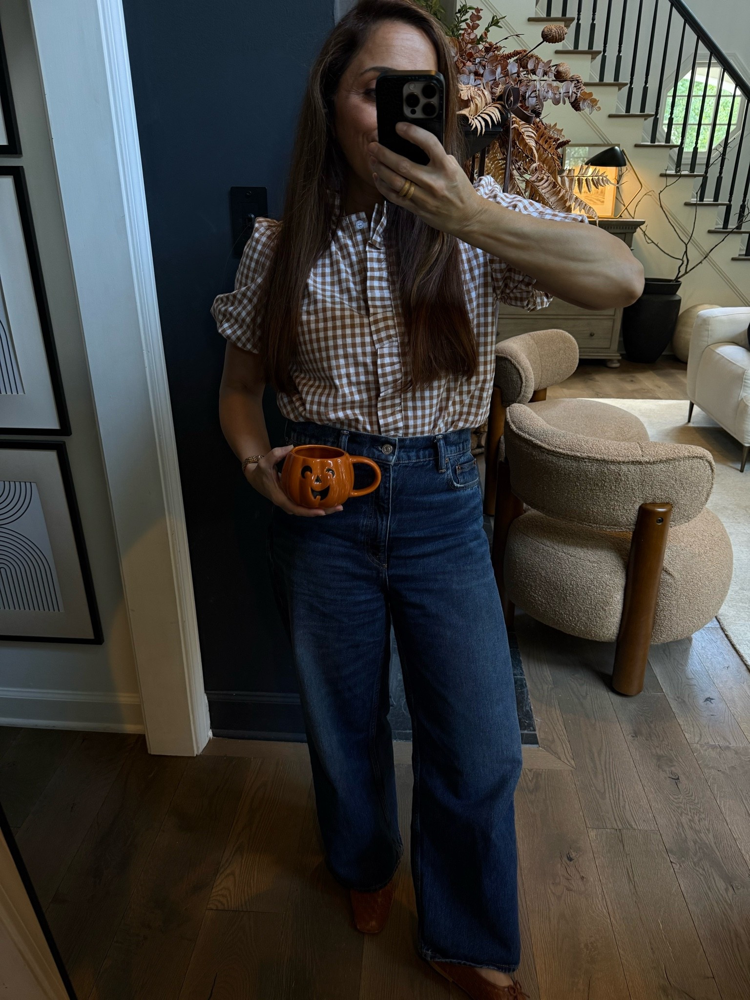 Outfit repeating… again!! But can you blame me?! This top from Amazon is sooo cute & comfy! And these are the Ralph Lauren Jeans we are all obsessing over (& yes! The same woven ballerina which is insanely comfy!)