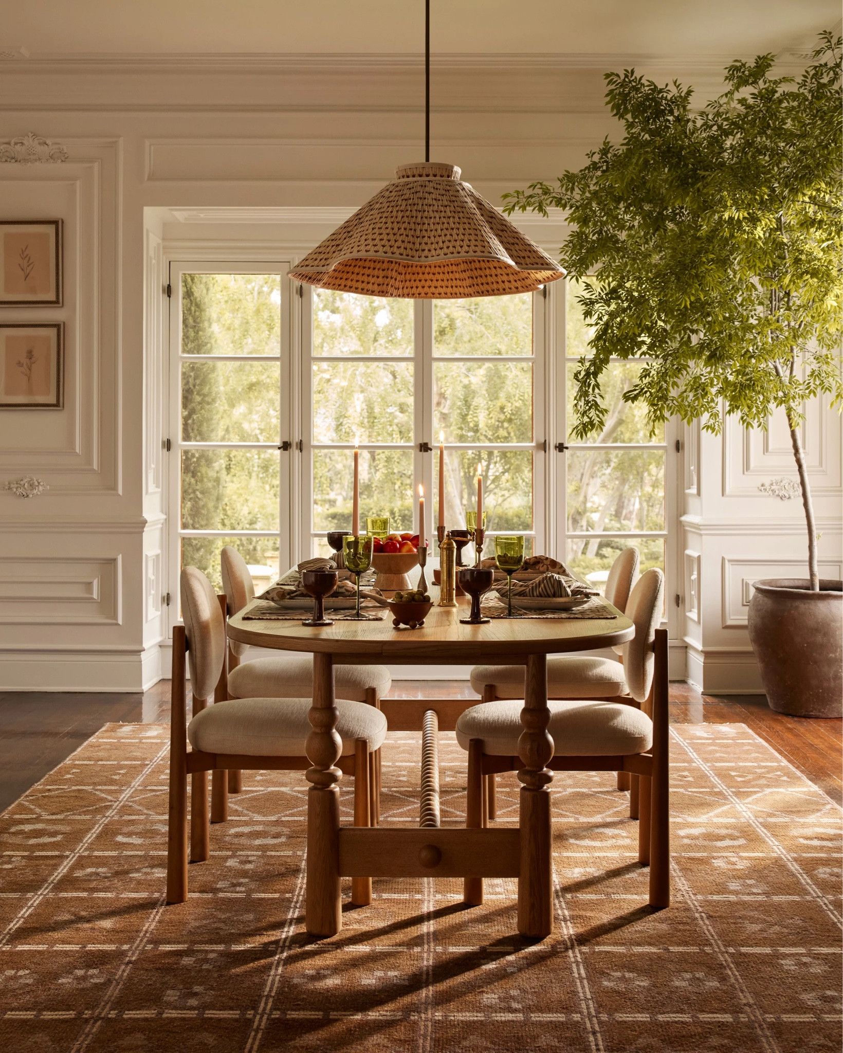 Lulu and Georgia’s new fall collection is here—- love the rich wood tones, playful forms and elegant touches of this dining set from the lighting to chairs. It’s the season to layering up and having  fun with the relaxed maximuism. #diningrooms

#LTKSeasonal #LTKHome #LTKFamily