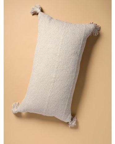 14x26 Textured Pillow With Tassels | HomeGoods