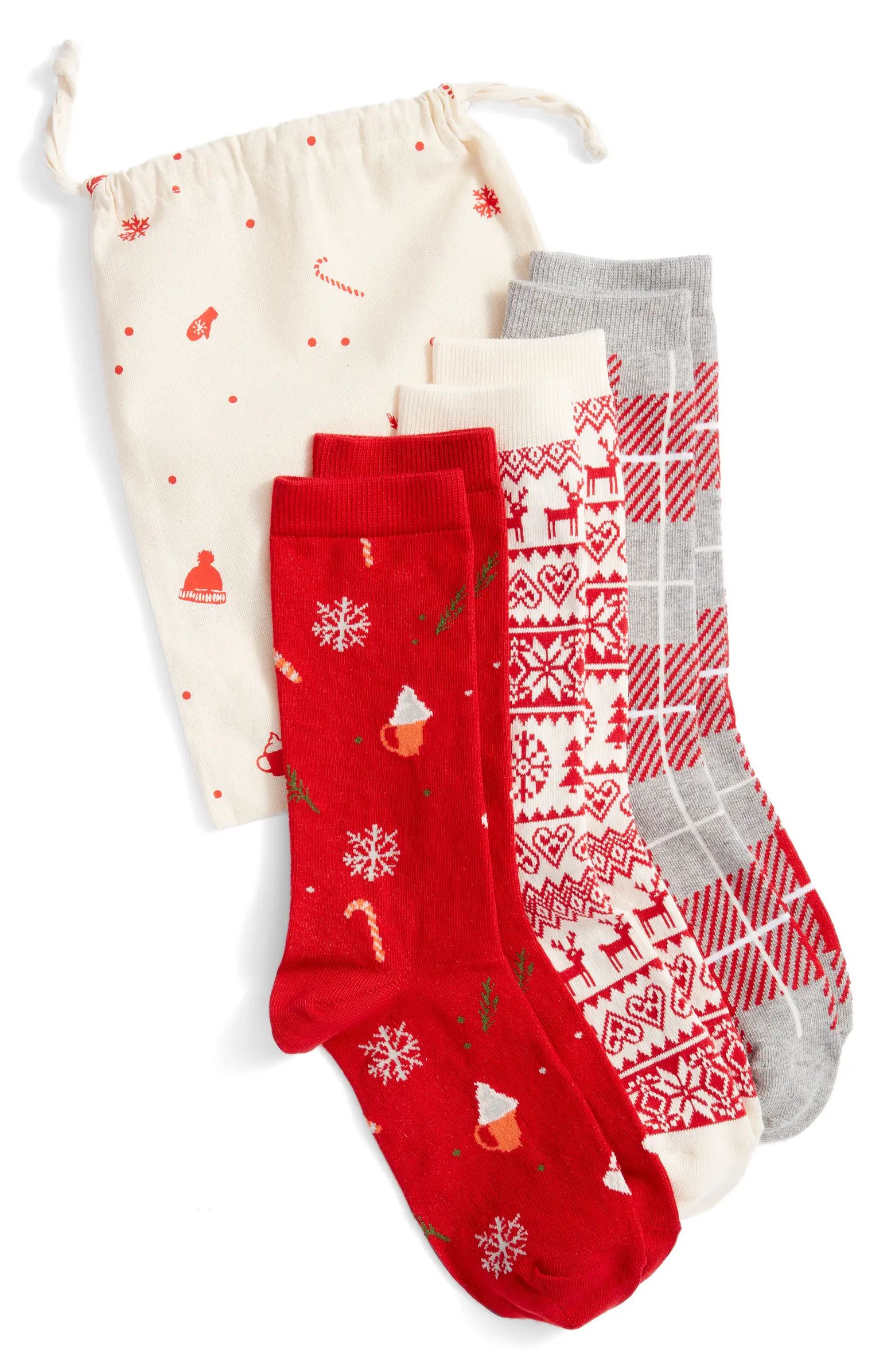 Women's 3-Pack Festive Crew Socks | Nordstrom