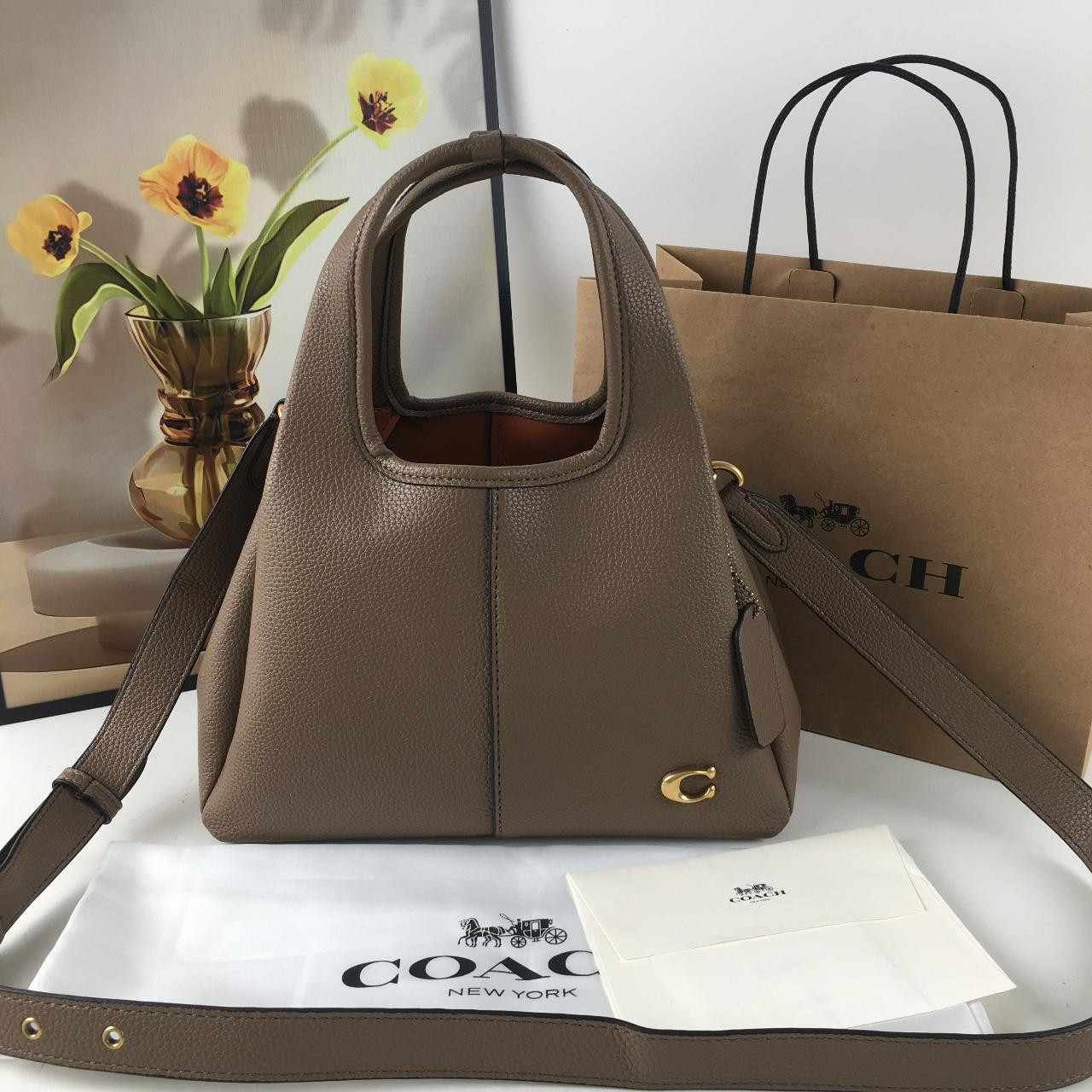 Coach Women's Shoulder bags - Brown/Tan | Depop US