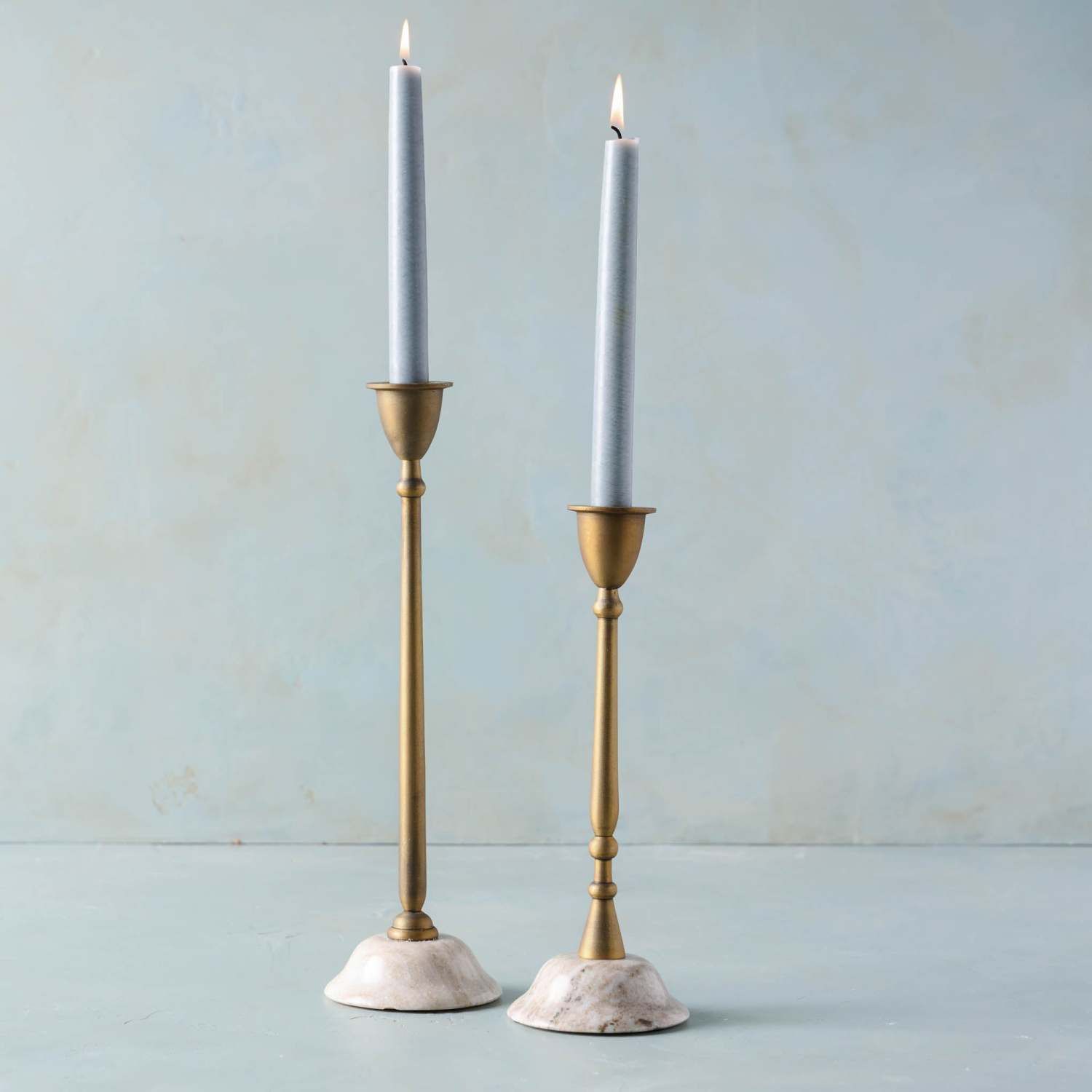 Brass and Marble Candleholder | Magnolia